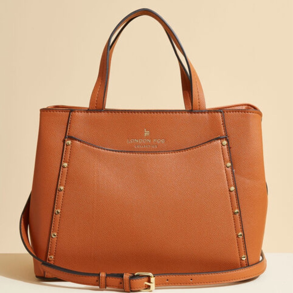 London Fog Caviar Crossbody in Camel
